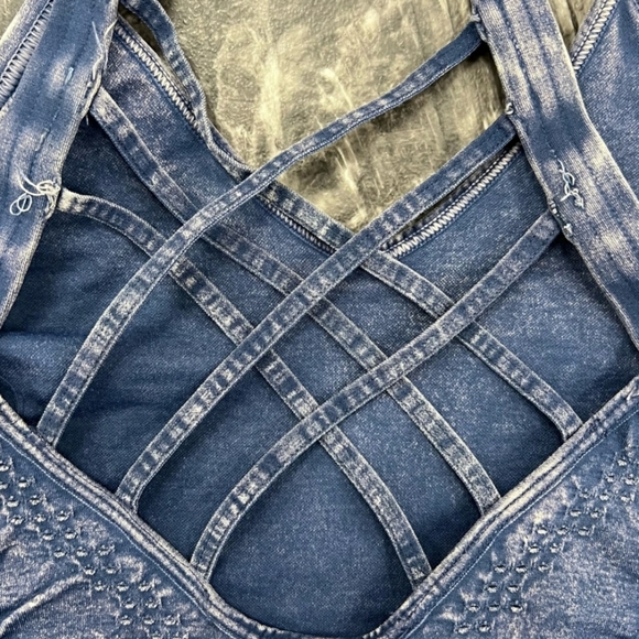 Free People Good Karma Dress Navy M/L Nwot - Picture 3 of 16